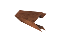 Планка угла внешнего сложного Блок-Хаус новый Grand Line 0,45 Принт Премиум Рябина Фреш TwinColor (3м)