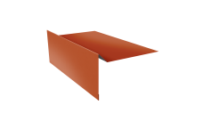Планка ветровая для мягкой кровли простая 100х20х100 0,5 Satin Matt TX RAL 8004 терракота (2м)