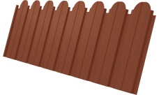 Профнастил C10B фигурный Grand Line 0,45 Drap TX RAL 8004 терракота