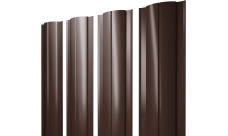 Штакетник Круглый с прямым резом Grand Line 0,45 ПЭ двухсторонний RAL 8017 шоколад