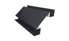 Угол внутренний сложный 75мм 0,5 PurLite Matt RAL 7024 мокрый асфальт (2м)