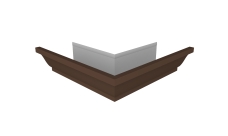 Угол желоба наружный Vortex Lite 130мм RAL 8017 шоколад