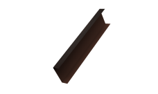 Декоративная накладка на столб универсальная 62х55 для забора жалюзи 0,45 Print Elite Coffee Wood TwinColor (3м)