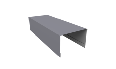 Крышка для забора из сайдинга Квадро Брус, Корабельная Доска, ЭкоБрус new Grand Line 0,45 Drap TX RAL 7004 сигнальный серый (2,5м)