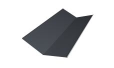 Планка ендовы нижней 300х300 0,5 Satin с пленкой RAL 7024 мокрый асфальт (3м)