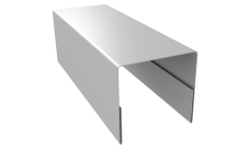 Планка П-образная заборная 20 0,5 Satin с пленкой RAL 9003 сигнальный белый (3м)