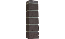 Угол Grand Line Состаренный кирпич Design шоколадный со швом RAL 7006