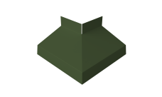 Угол отлива внешний 50 0,5 Satin Matt TX с пленкой RAL 6020 хромовая зелень