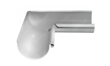 Угол желоба внутренний GL PE 90 гр 125 мм RAL 9003 сигнальный белый