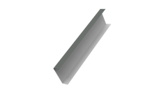 Декоративная накладка на столб универсальная 80х80 для забора жалюзи Grand Line 0,45 PE RAL 7005 мышино-серый (1,8м)