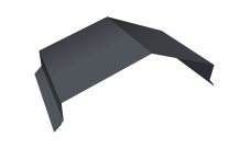 Парапетная крышка угольная 250мм 0,45 Drap TwinColor RAL 7024 мокрый асфальт (3м)