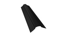 Планка конька фигурного 70x70 0,45 Drap RAL 9005 черный (2м)