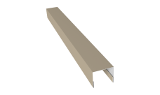 Планка П-образная заборная 24 0,45 PE с пленкой RAL 1015 светлая слоновая кость (3м)