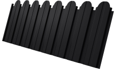 Профнастил C10B фигурный Grand Line 0,45 PE RAL 9005 черный