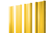 Штакетник М-образный A с прямым резом Grand Line 0,45 PE RAL 1018 цинково-желтый