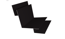 Угол внутренний сложный 90 градусов 0,45 Drap-double TX RAL 9005 черный (2м)