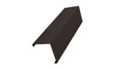 Декоративная накладка на столб универсальная угловая 62х55 для забора жалюзи Grand Line 0,45 Drap-double TX RR 32 темно-коричневый (3м)