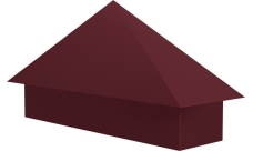 Колпак на полустолб для С20 0,45 PE с пленкой RAL 3005 красное вино