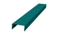 Ламель лицевая стартовая/финишная забора жалюзи Texas 55мм для калиток и ворот (с заполнением ламелями 125) 0,45 PE RAL 5021 водная синь