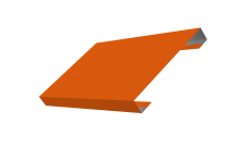 Ламель лицевая стартовая/финишная забора жалюзи Texas 80мм для калиток и ворот (с заполнением ламелями 150) 0,45 PE RAL 2004 оранжевый