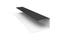 Планка П-образная завершающая сложная Корабельная Доска Grand Line 0,45 Drap RAL 7016 антрацитово-серый (2м)