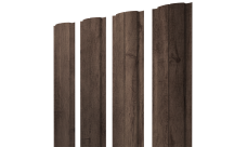 Штакетник Полукруглый Slim с прямым резом Grand Line 0,45 Print Premium Almond Wood Fresh