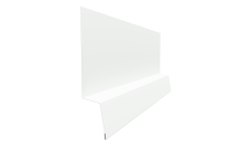 Планка начальная фальц 0,45 Drap с пленкой RAL 9003 сигнальный белый (2м)