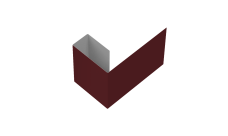 Финишный профиль фибросайдинга Grand Line 0,5 Satin с пленкой RAL 3005 красное вино (2м)