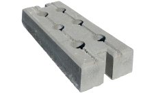 Основание бетонное армированное с отверстиями для трубы 51 мм