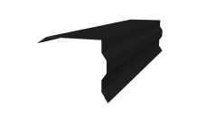 Планка торцевая фигурная 100х85 Grand Line 0,45 Drap-double TX RAL 9005 черный (2м)