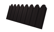 Профнастил C10B фигурный Grand Line 0,45 Drap-double TX RAL 9005 черный