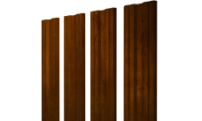 Штакетник Twin с прямым резом Grand Line 0,45 Print-Double Premium Golden Wood Intense F