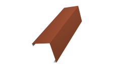 Декоративная накладка на столб универсальная угловая 60х60 для забора жалюзи Grand Line 0,45 Drap TX RAL 8004 терракота (3м)