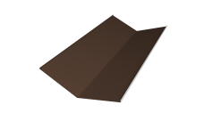 Планка ендовы нижней 300х300 0,5 Satin с пленкой RAL 8017 шоколад (2м)