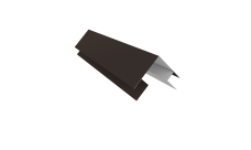 Планка угла внешнего сложная Кожуха сегментного 0,5 Rooftop Бархат RR 32 темно-коричневый (1,0м)