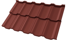 Профиль волновой "Квинта Уно" ("Kvinta Uno") 0,45 ПЭ RAL 3009 оксидно-красный