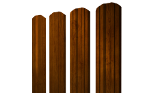 Штакетник Твин фигурный Grand Line 0,45 Принт Премиум двухсторонний Golden Wood Intense F