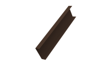 Декоративная накладка на столб универсальная 62х55 для забора жалюзи 0,45 Drap TX RAL 8017 шоколад (2м)