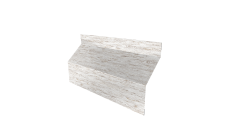 Ламель забора жалюзи Milan Slim стартовая/финишная для калиток и ворот 0,45 Print Elite Nordic Snow TwinColor