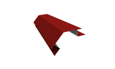 Планка угла внешнего сложного 135 градусов Блок-Хаус new Grand Line 0,45 PE с пленкой RAL 3011 коричнево-красный (2м)