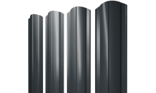 Штакетник Круглый фигурный Grand Line 0,5 PurLite Matt RAL 7016 антрацитово-серый