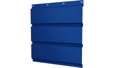 Софит металлический Классик v01 Grand Line центральная перфорация 0,5 Satin с пленкой RAL 5005 сигнальный синий