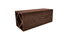 Столб ДПК Grand Line 100х100мм тиснение (на трубу) Шоколад 3м (ШТх4)