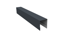 Планка боковая для забора из сайдинга (Квадро брус, Вертикаль) 0,5 PurLite Matt RAL 7024 мокрый асфальт (2м)