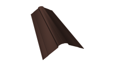 Планка конька фигурного 100x100 0,5 Satin Matt TX RAL 8017 шоколад (2м)