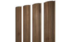 Штакетник Полукруглый Slim с прямым резом Grand Line 0,45 Print Premium Pine Wood Fresh