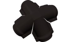 Четверник конька полукруглого Grand Line 0,45 PE с пленкой RR 32 темно-коричневый