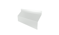 Ламель забора жалюзи Milan Slim стартовая/финишная для калиток и ворот 0,5 Satin RAL 9003 сигнальный белый