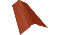 Планка конька фигурного 100х100 Grand Line 0,45 PE с пленкой RAL 8004 терракота (2м)