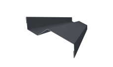 Планка примыкания внакладку 25х17х35х17 Grand Line 0,5 PurPro Matt 275 RAL 7024 мокрый асфальт (2м)